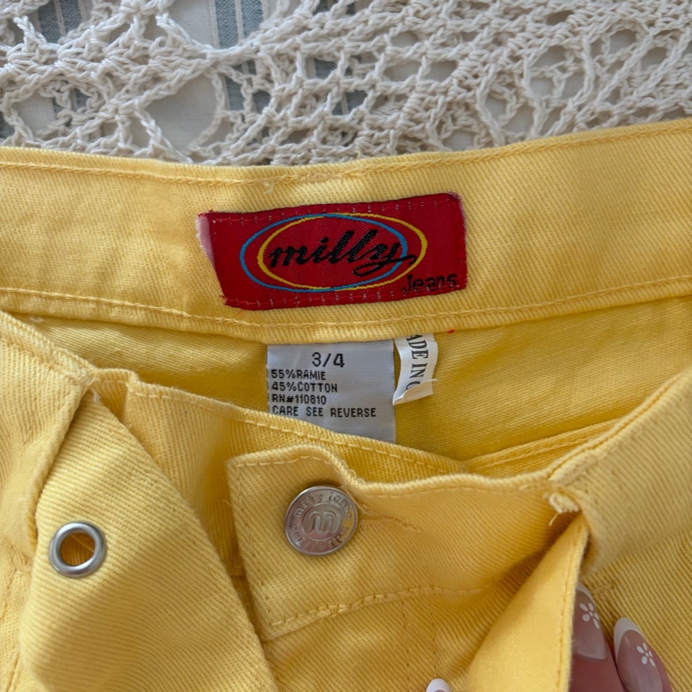 Milly Bright Yellow Jeans - Picture 2 of 6
